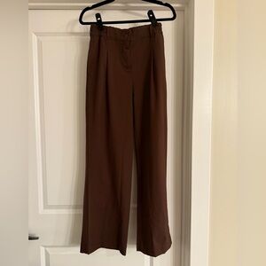 Beyond Yoga Brown Status Wide Leg Trouser 31” Size XS